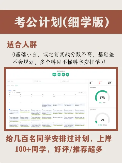 [27考公]细学版学习计划:赠可视化+配套电子资料+学习方法 · [基础细学版]每天6小时x130天上岸计划